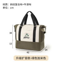 行李袋旅行包短途女轻便手提大容量出差登机旅游健身待产包收纳袋 升级扩容款-藏青加紫色