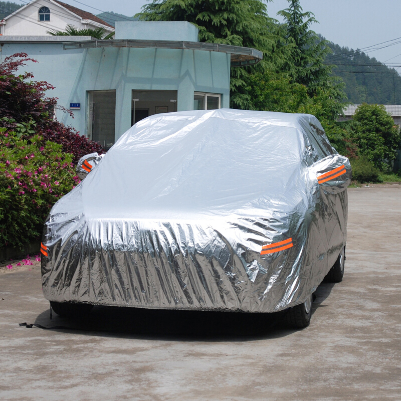 适用于汽车防晒罩隔热遮阳伞雨衣车罩车套反光银