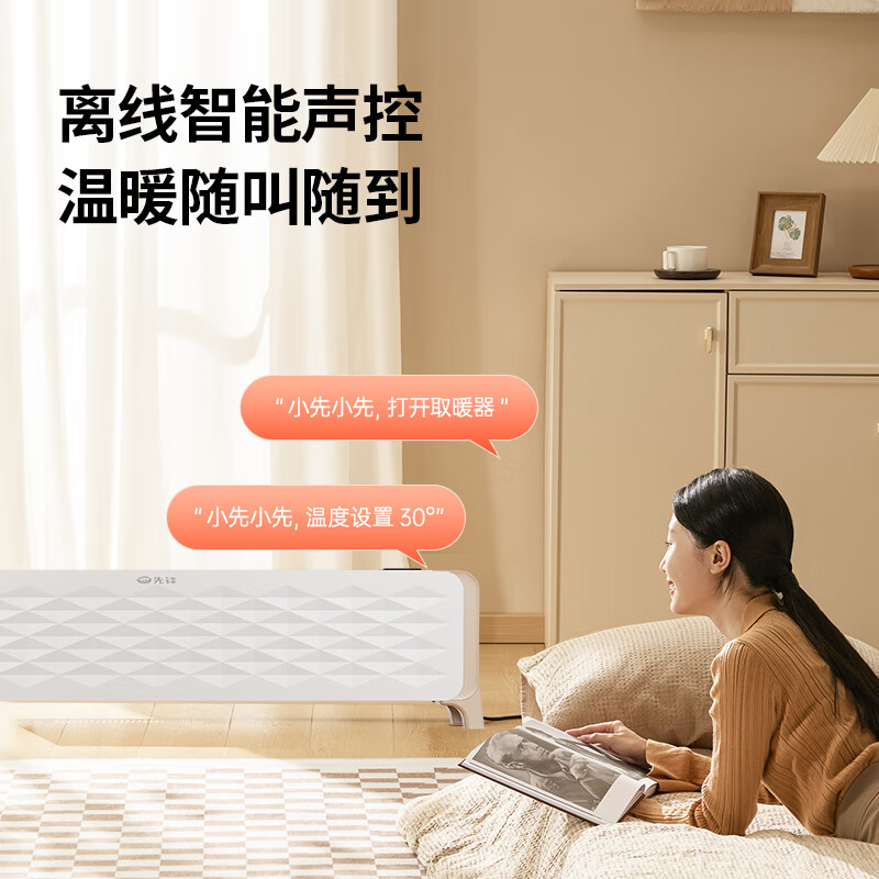 先锋石墨烯加湿踢脚线取暖器DTJ-YY3R(DF2337R)高清大图
