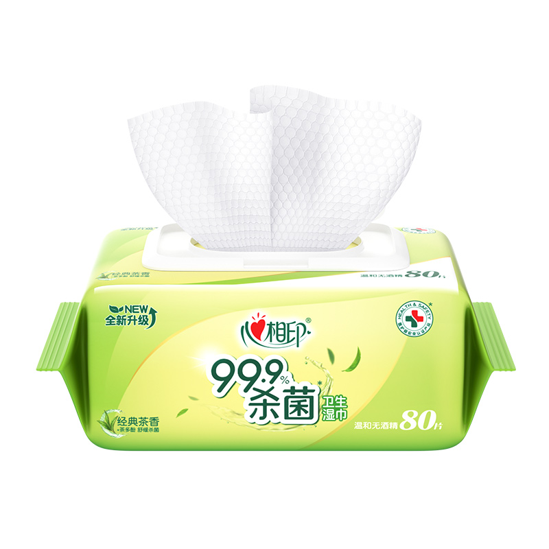 心相印XCG080(单包)卫生系列80片装湿巾ZXA0000944(经典茶香)1包高清大图