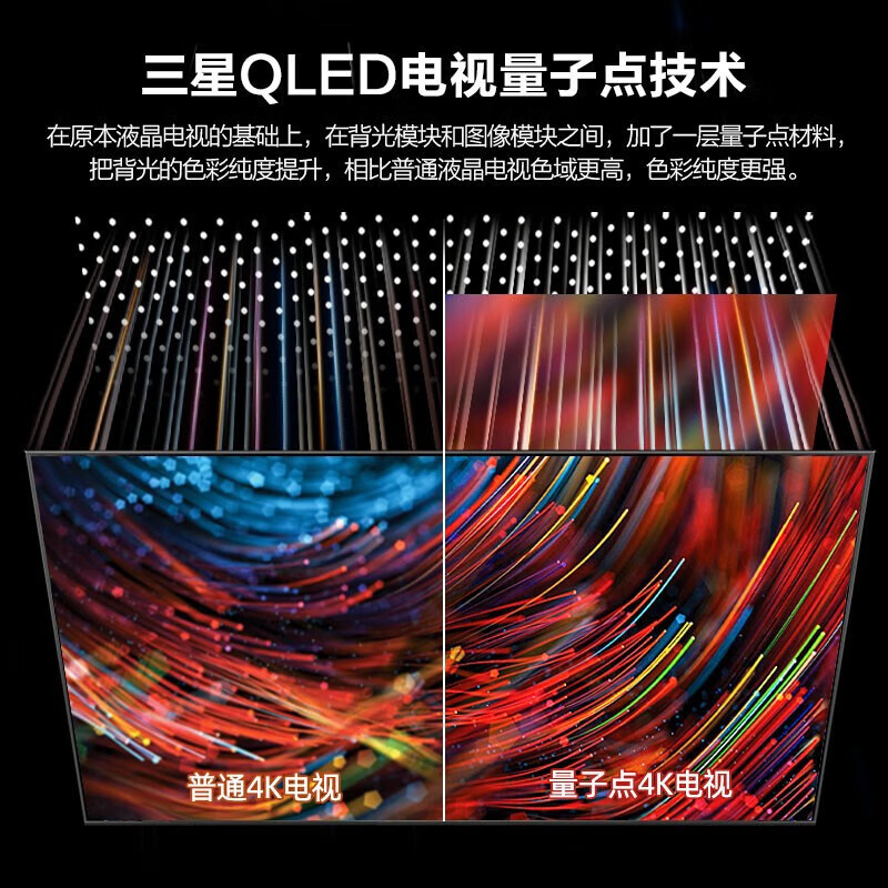 Samsung/三星QA75Q70ZAJXXZ 75英寸 QLED量子点 4K 双色温LED 游戏平板电视机