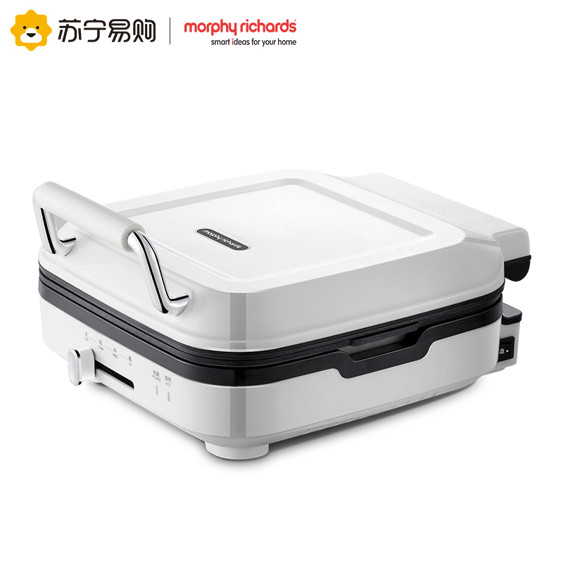 摩飞电器电饼铛家用加深煎烤机下盘可拆洗烤肉烙饼双面加热三明治早餐机悬浮设计可调温电烤盘煎饼锅MR8600 白色标配