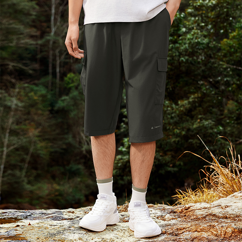 敖瑞鹏同款丨361°短裤男夏季新款宽松透气七分裤休闲裤跑步裤子男裤高清大图