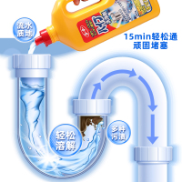 日本进口管道疏通剂强力通厨房下水管道油污厕所马桶万能溶解神器800ml