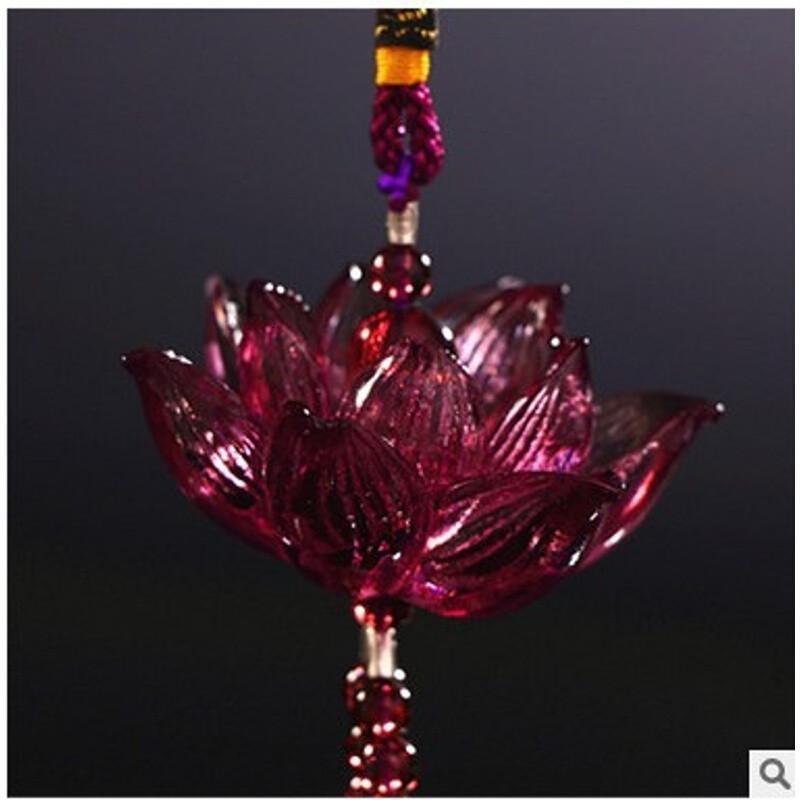 宁百辰汽车车载琉璃水晶莲花挂车内汽车饰品观音莲花汽车挂件