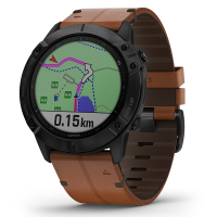 佳明GARMIN Fenix6X Pro蓝宝石镜面棕色皮革表带户外运动智能功能手表心率血氧音乐支付跑步越野GPS手表