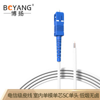 博扬（BOYANG）BY-SC-300M电信级皮线光缆光纤跳线300米SC室内单模单芯尾纤1芯2钢丝低烟无卤光纤线