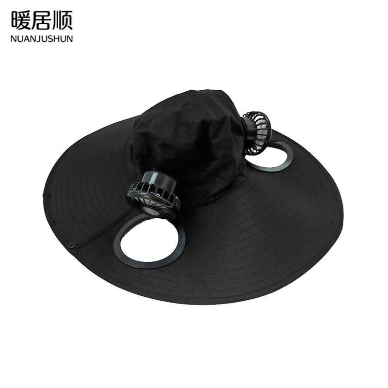 暖居顺 电池风扇太阳能充电防晒帽遮阳帽 TY032 顶高清大图