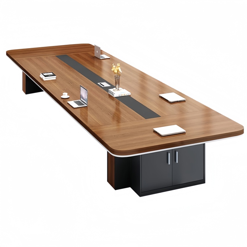 悦兴诚办公桌2.0m+6把椅子套高清大图