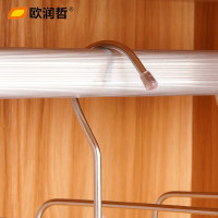 欧润哲(ORANGE) 3只装不锈钢多层裤架 衣柜裤夹子 衣物整理架 晾晒收纳架 106680