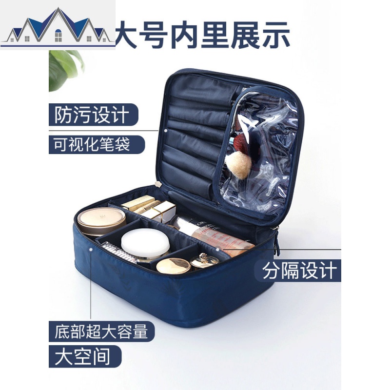 化妆包ins风独角兽超火出差大容量旅行便携收纳洗漱包女2019新款 三维工匠收纳包高清大图
