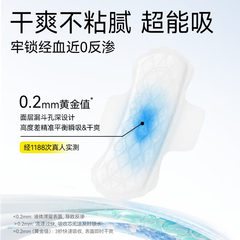 自由点益生菌夜用卫生巾 280mm5片*4包高清大图