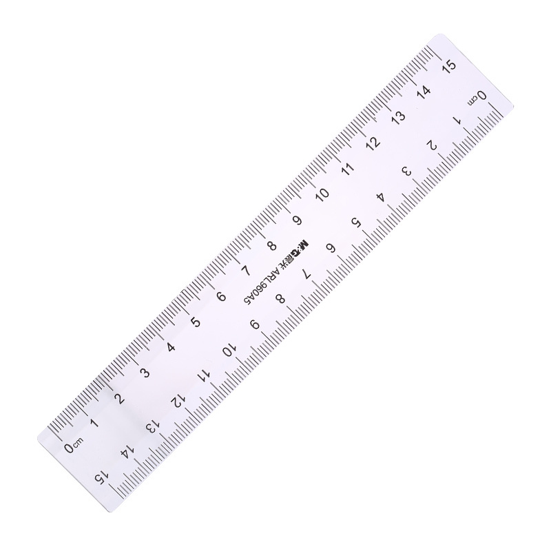 晨光文具简系列15cm透明软直尺考试学习绘图制图塑料尺