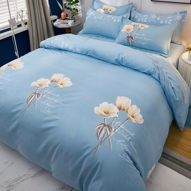 磨毛被套单件被罩150X200X230被单人床宿舍ins加厚套被 岁月静好-蓝 160X210单被套