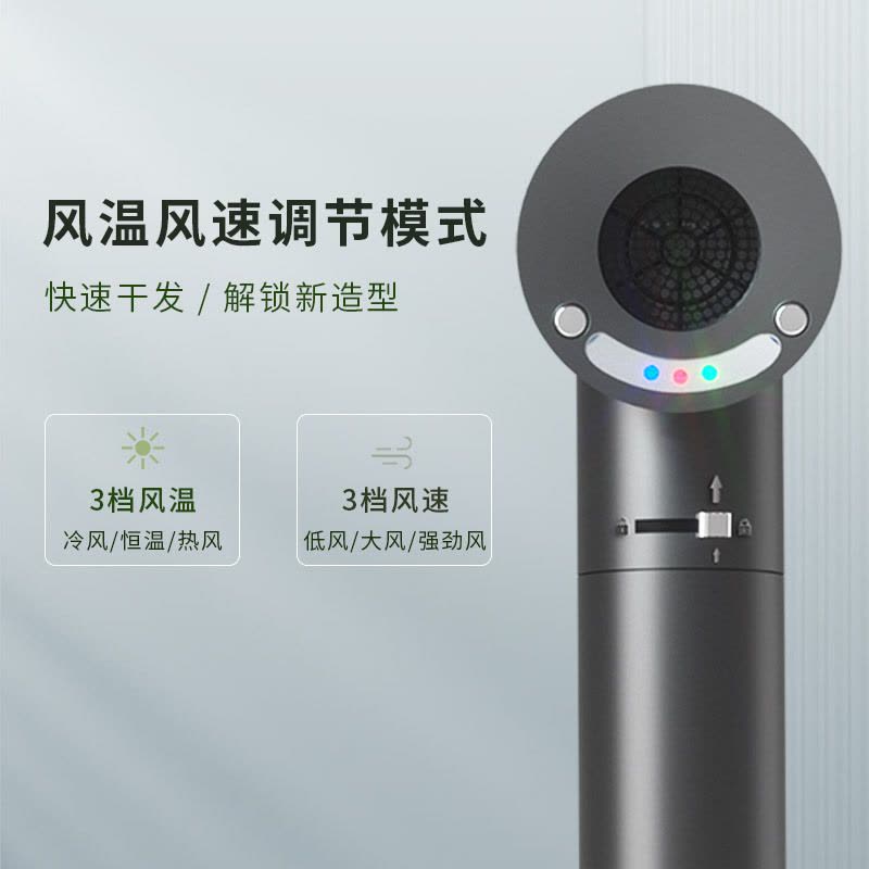 由魅(umay)充电型电吹风 智能恒温 无线吹风机 第四代户外旅行住校吹风筒RX-12A 标配双电池图片