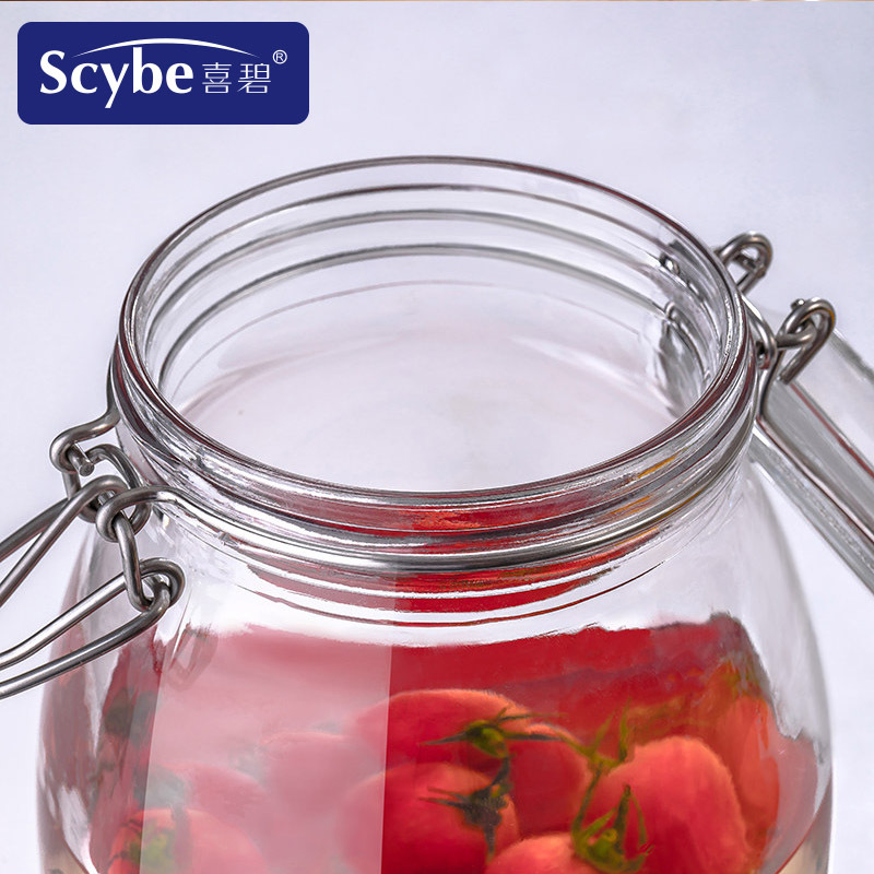 [Scybe]喜碧斯格1000ML玻璃密封罐玻璃瓶储物罐蜂蜜瓶酵素瓶奶粉糖果罐泡酒瓶 单只装