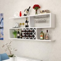 酒柜壁挂红酒架挂墙吊柜现代简约餐厅创意装饰置物架墙上实木格子