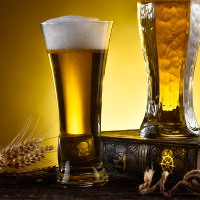 玻璃大号抖音啤酒杯家用容量加厚创意网红个性扎啤杯精酿酒吧酒杯340ml*2支