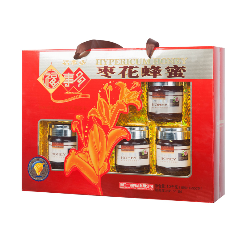 福事多枣花蜂蜜1200g 礼盒装装液态蜜农家蜜源纯土蜜冲饮品 送礼佳品 滋补蜂蜜