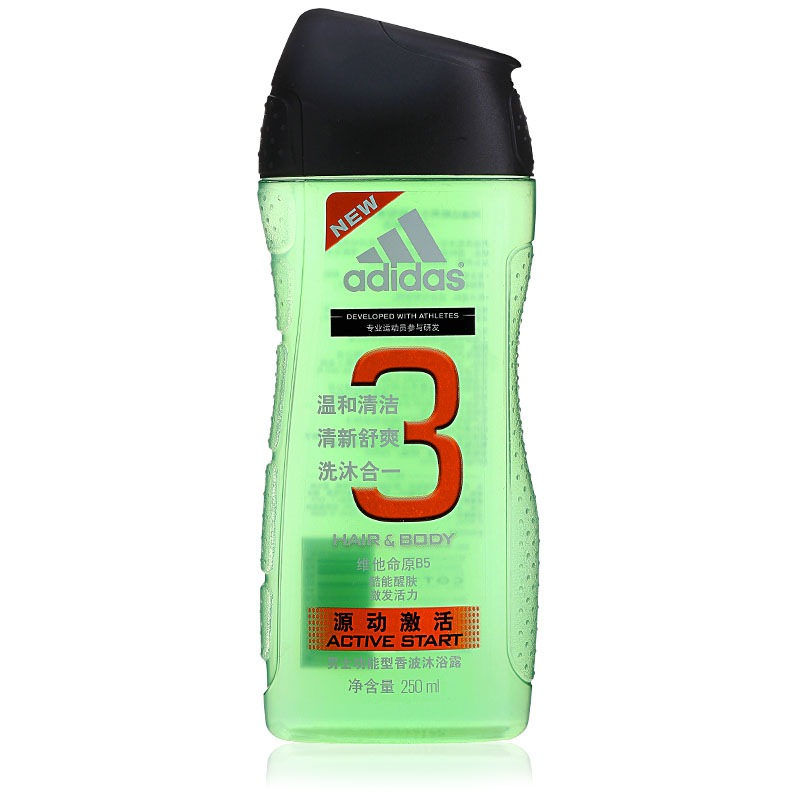 阿迪达斯 男士功能型香波 源动激活 沐浴露 250ml (单位:瓶)
