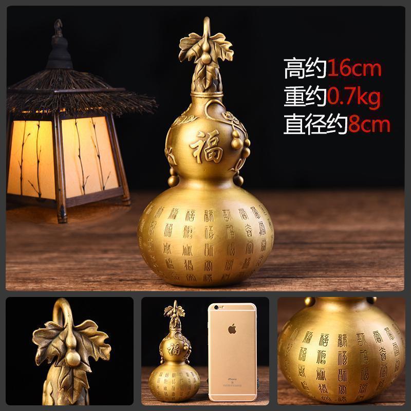 家柏饰(CORATED)铜葫芦摆件铜 百福葫芦家居客厅装饰品摆设特大号高清大图