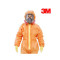 3M 4690橙色高级带帽连体防化服,L