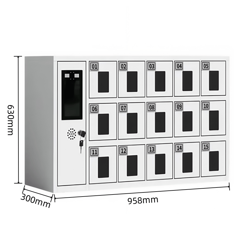 鑫木樽充电柜十五门台高清大图
