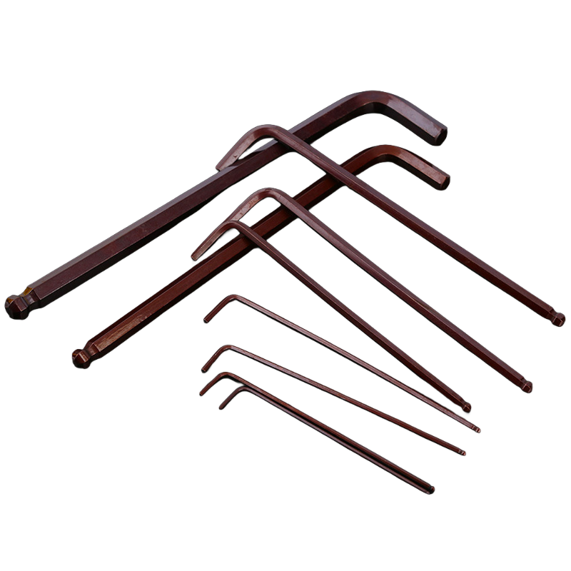 欧克(Ouke)9件套古铜色球头特长内六角扳手1.5mm-10mmOK-6601\盒高清大图