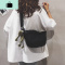 帆布包包女包新款2020纯色简约饺子包原宿ulzzang布袋单肩斜挎包NEW LAKE女斜挎包