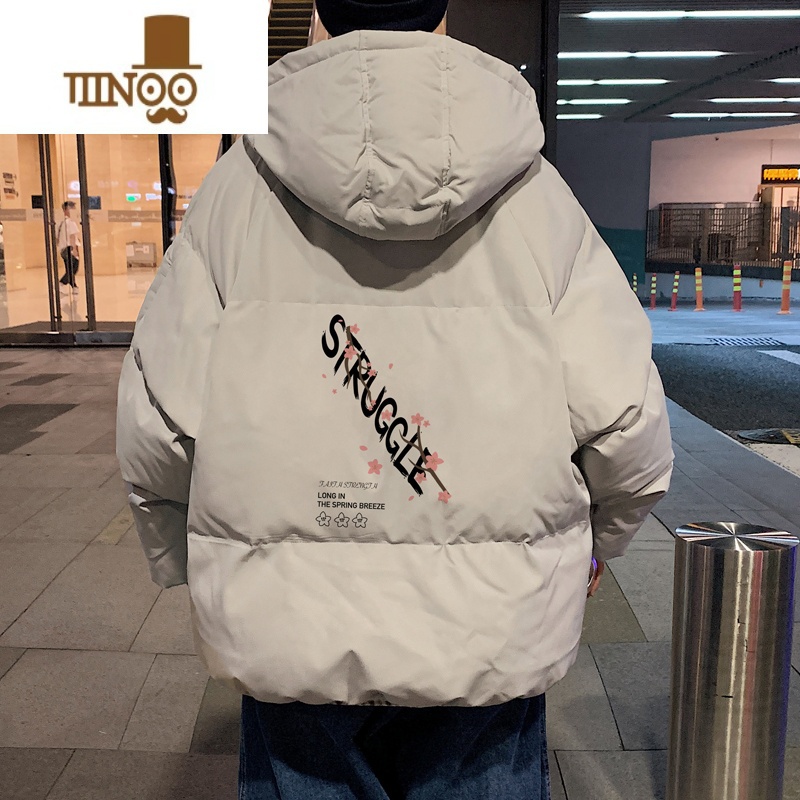 YANXU短款羽绒棉服男冬季加厚面包服青少年棉衣外套ins潮牌宽松小棉袄高清大图