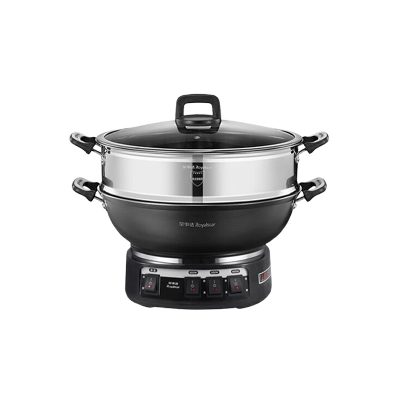 荣事达电炒锅5L蒸煮一体多功能蒸笼蒸包子炒锅单笼RS-FT36