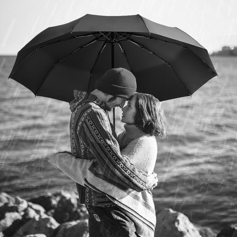 伞全自动雨伞男女大号双人三折叠开收加固fang风学生晴雨伞两用