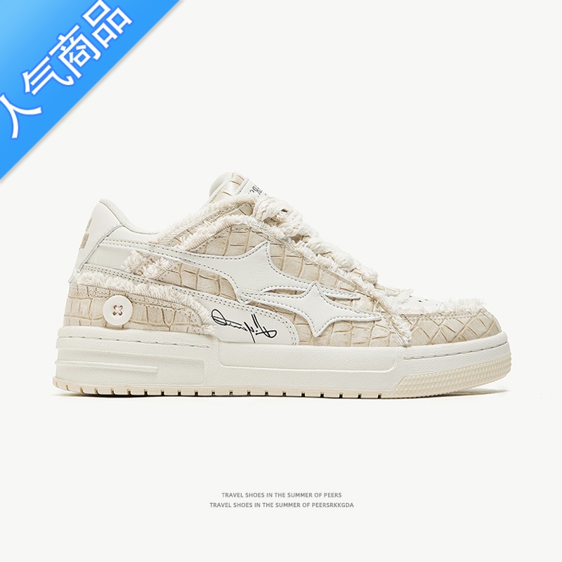 SUNTEK娇履小众情侣休闲板鞋2023年春夏季新款时尚百搭韩版透气小白鞋女高清大图