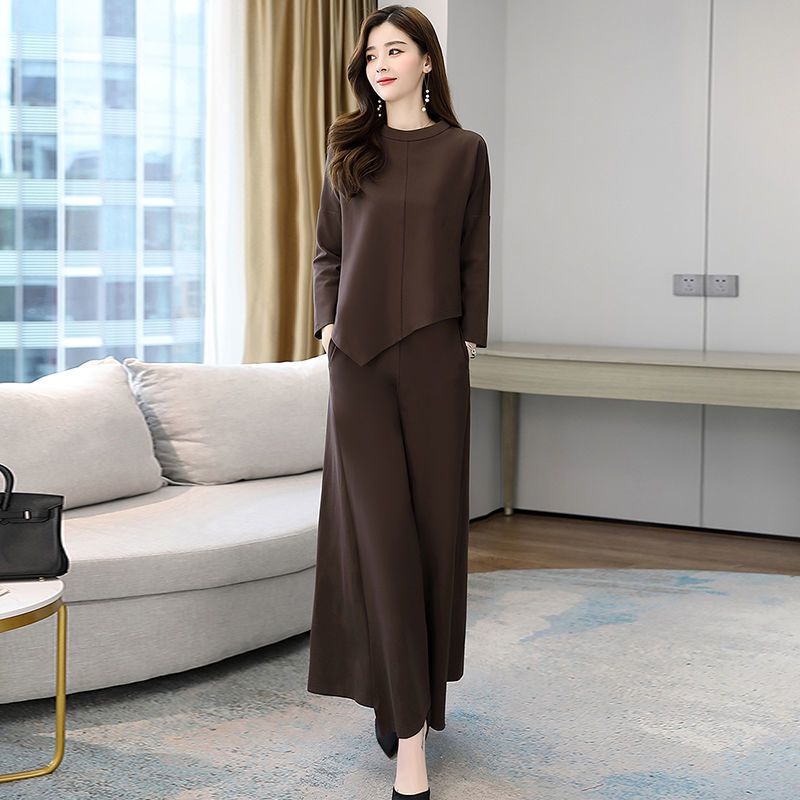 显瘦气质时髦御姐两件套休闲洋气秋季女装新款灰色m90-105>800_800