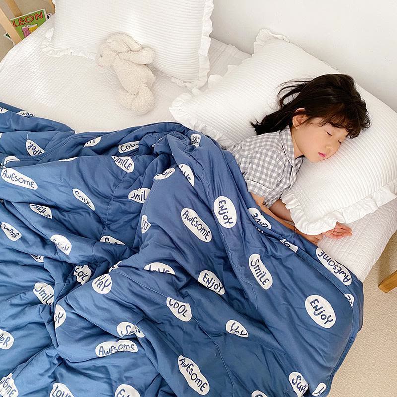 美帮汇夏季夏被水洗空调被夏凉被韩版针织棉学生宿舍单双人薄被子被芯图片