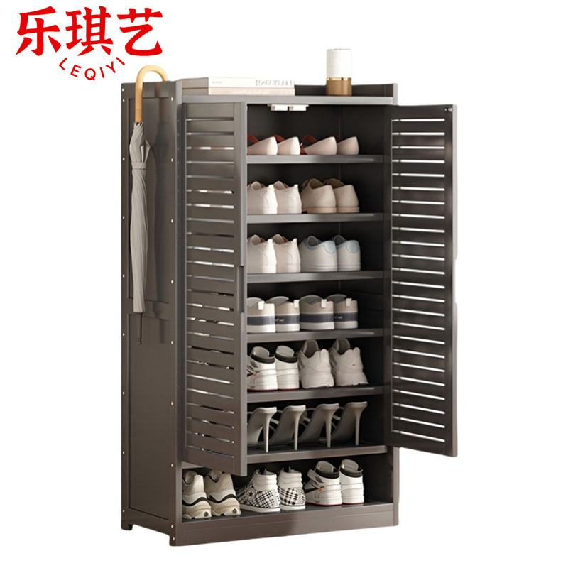 乐琪艺 鞋柜 灰色两门 个高清大图