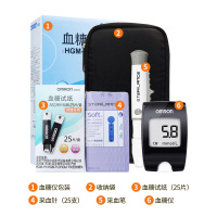 欧姆龙(OMRON)血糖仪HGM-112 家用电子测血糖 免调码 家用 虹吸式 正品 配25片试纸+25支采血针