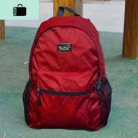 防水轻便折叠双肩包男女学生书包运动旅行背包休闲户外登山皮肤包NEWLAKE 红色