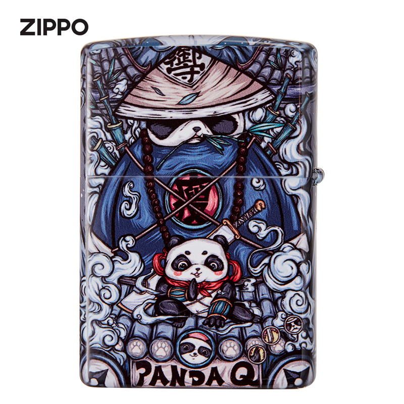 Zippo芝宝打火机防风煤油打火机之宝东来也ZIPPO联名火机—PANDA Q之忍者胖达ZCBEC-237 新机无油