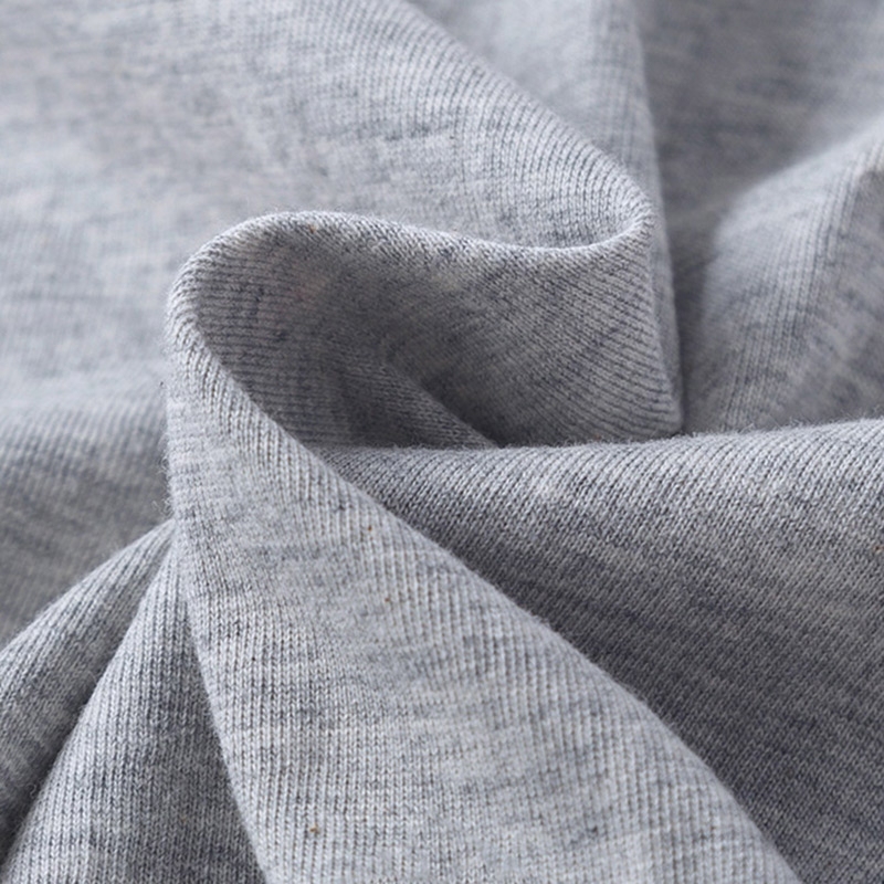 啄木鸟春秋季中年男士圆领纯棉长袖T恤宽松上衣服男装体恤打木服高清大图