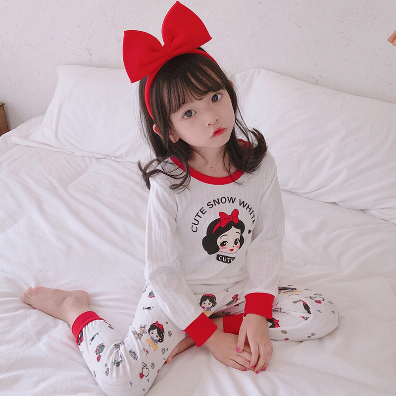 huayangtu儿童女棉家居服春秋女童冬季加厚套装女孩宝宝睡衣可爱公主