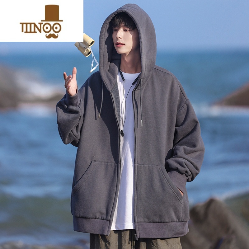 YANXU外套男2023新款潮牌美式棒球服青少年宽松休闲夹克开衫卫衣高清大图