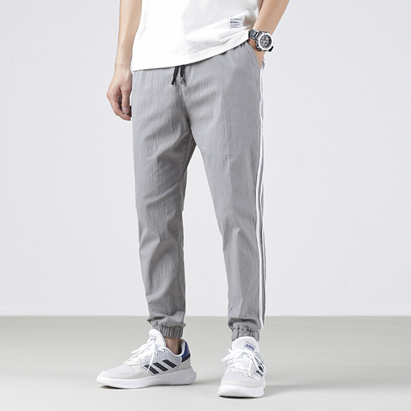 珂卡慕kekamu夏季裤子男韩版潮流运动裤学生薄款青少年大码男士休闲裤