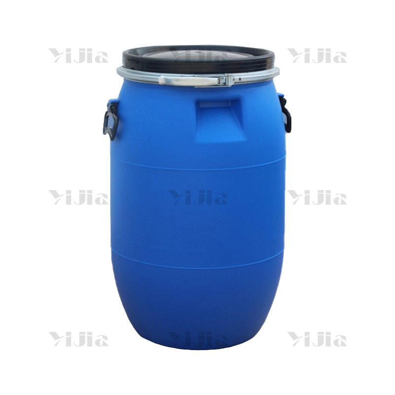 翌嘉YJ40621012法兰桶耐酸碱化工废液桶泔水桶带盖水桶 60L高清大图