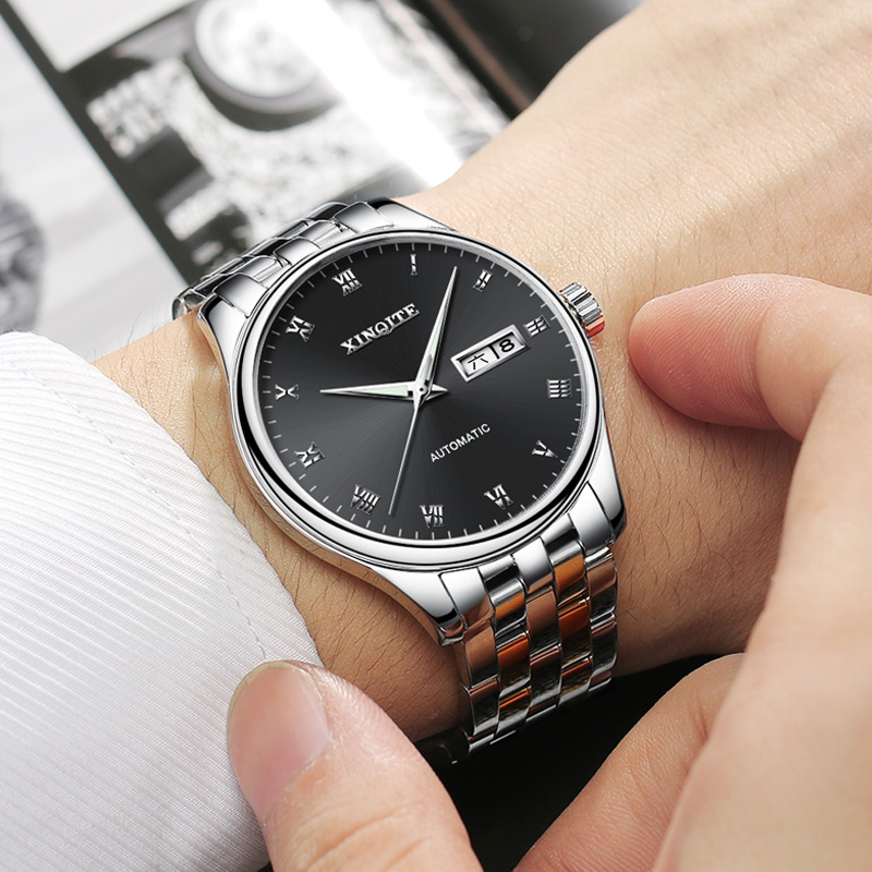 新奇特男表薄自动机械表防水夜光时尚新款国产男士手表X-29高清大图