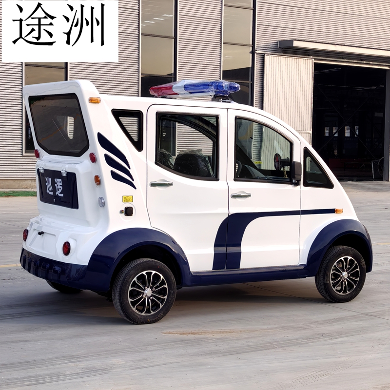 途洲电动四轮巡逻车5座全封闭锂电版高清大图