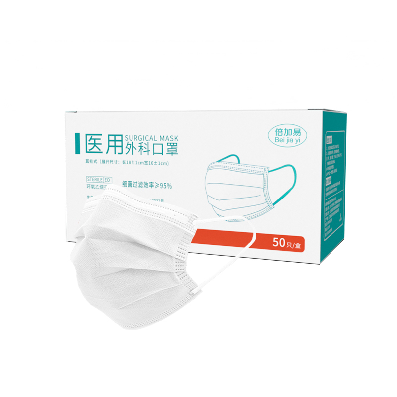 [夏季薄款]医用外科无菌口罩医疗三层防护轻薄透气防尘医生防病菌独立包装