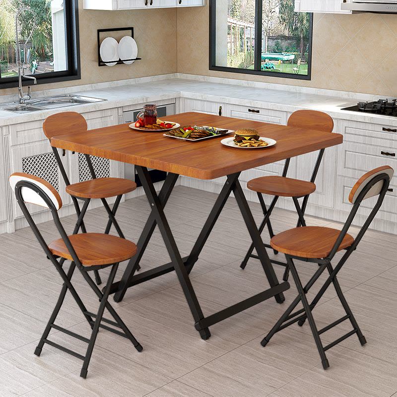 折叠桌餐桌家用小桌子吃饭桌简易小型折叠桌椅便携摆摊桌宿舍方桌定制 白色儿童款 默认尺寸图片