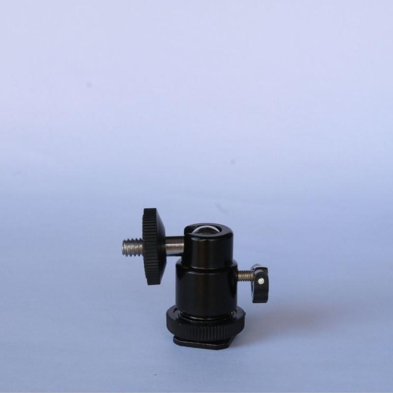 金属热靴小云台相机热靴云台三脚架万向球形云台摄影补光灯支架 金属