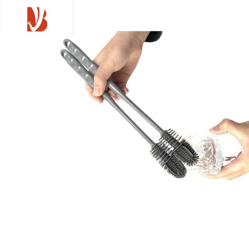 三维工匠洗杯子刷子长柄硅胶家用无死角专用清洁刷奶瓶破壁机去污器杯刷图片